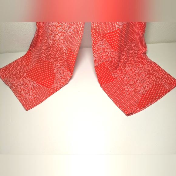 Andree by Unit Jumpsuit Large Coral & White lace back cinch waist romper - Picture 7 of 16